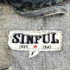 シンフル Sinful デニムジャケット ブルー メンズ2XL