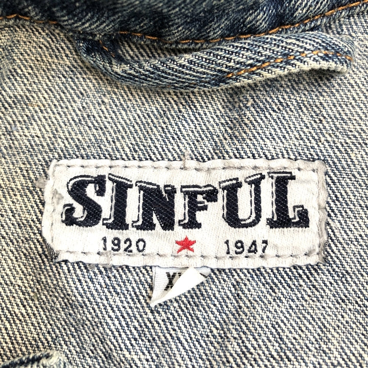 シンフル Sinful デニムジャケット ブルー メンズ2XL