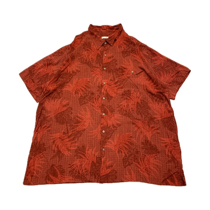 バティックベイ Batik Bay 半袖シャツ アロハシャツ レッド 赤 総柄 メンズ3XL