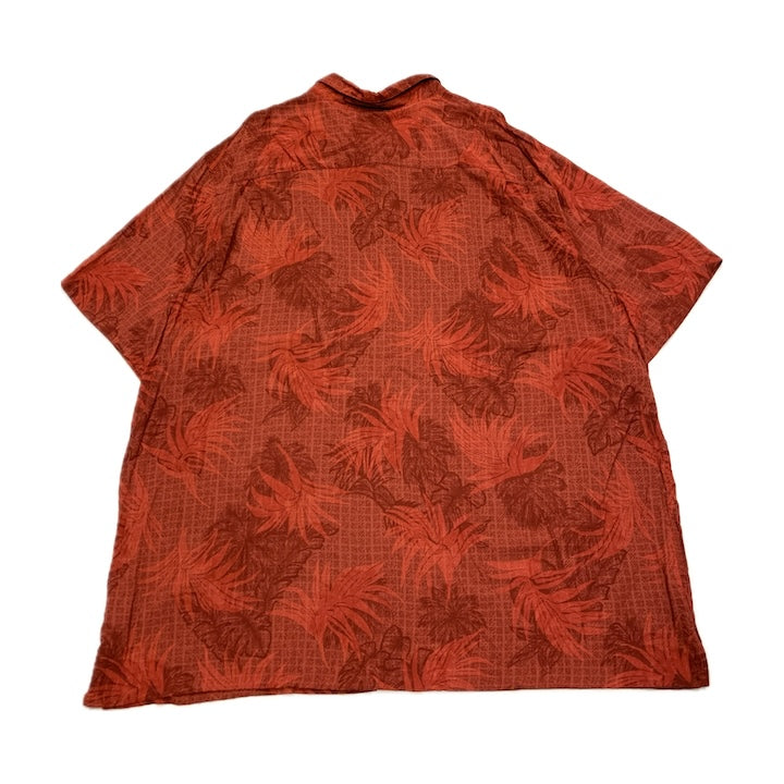バティックベイ Batik Bay 半袖シャツ アロハシャツ レッド 赤 総柄 メンズ3XL
