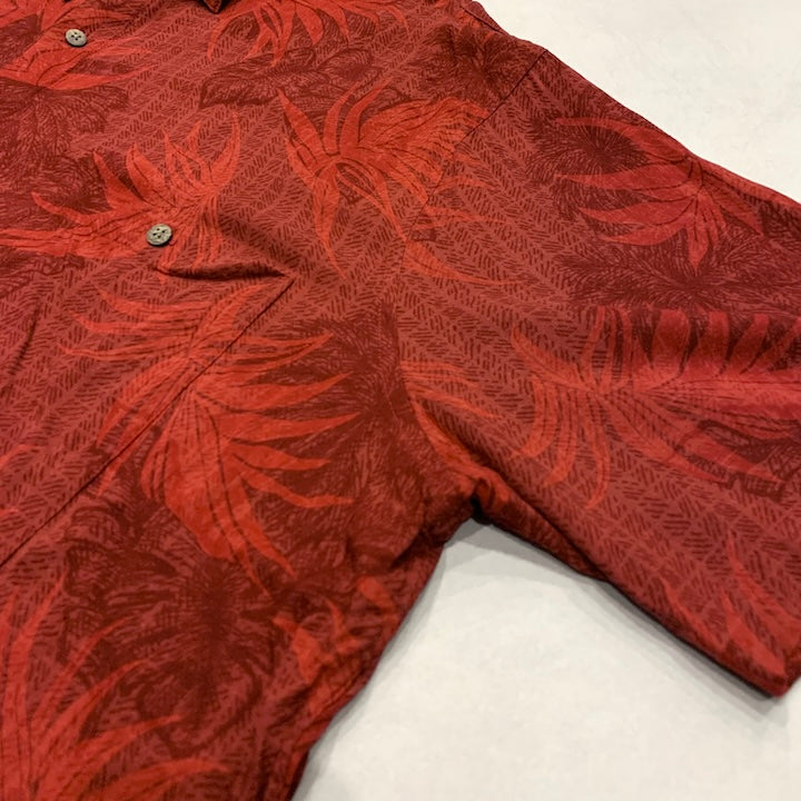 バティックベイ Batik Bay 半袖シャツ アロハシャツ レッド 赤 総柄 メンズ3XL