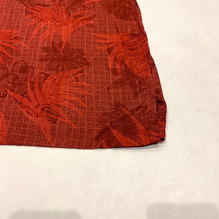 バティックベイ Batik Bay 半袖シャツ アロハシャツ レッド 赤 総柄 メンズ3XL