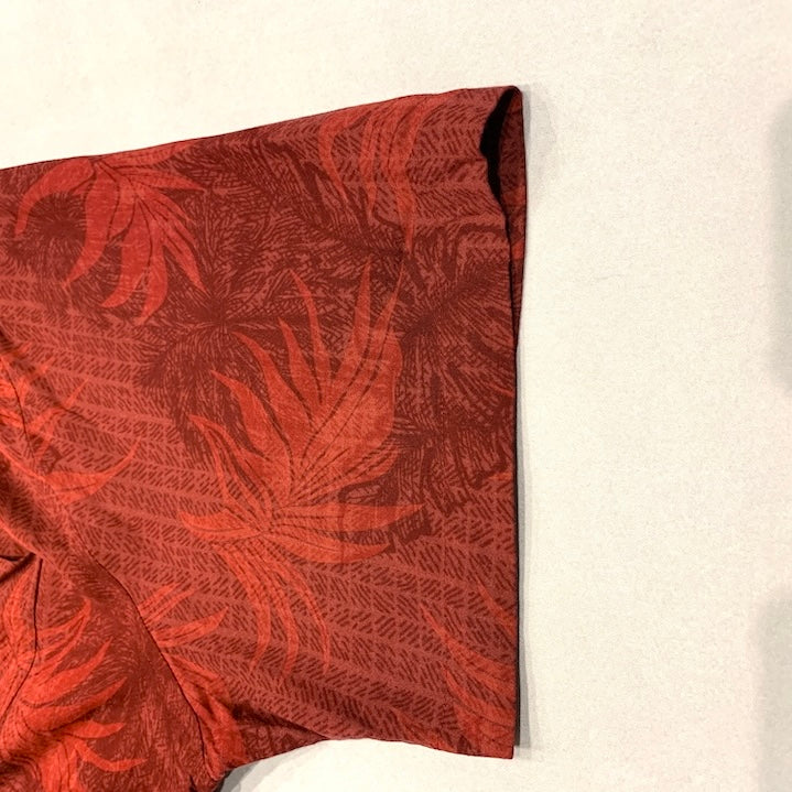 バティックベイ Batik Bay 半袖シャツ アロハシャツ レッド 赤 総柄 メンズ3XL
