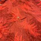 バティックベイ Batik Bay 半袖シャツ アロハシャツ レッド 赤 総柄 メンズ3XL
