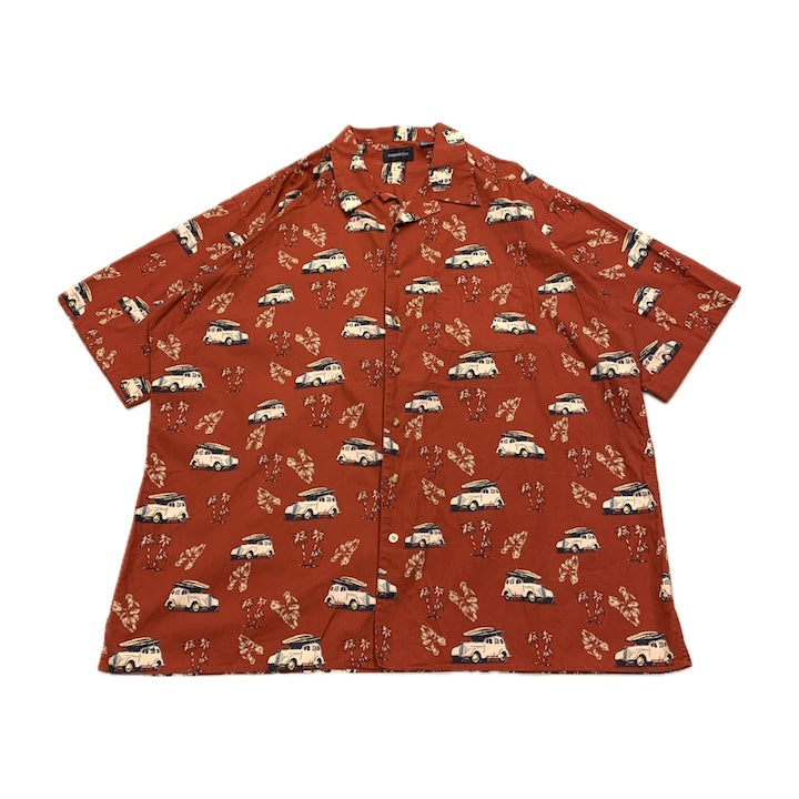 ハーバーベイ Harbor Bay 半袖シャツ アロハシャツ 車 総柄 メンズ3XL