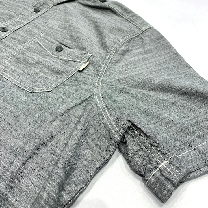 ウールリッチ 古着 半袖シャツ ワークシャツ グレー XXL