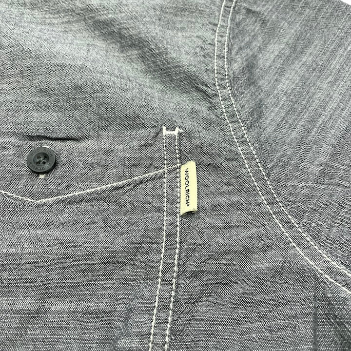 ウールリッチ 古着 半袖シャツ ワークシャツ グレー XXL