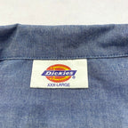 ディッキーズ Dickies 半袖シャツ ワークシャツ スカイブルー 無地 メンズ3XL