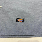 ディッキーズ Dickies 半袖シャツ ワークシャツ スカイブルー 無地 メンズ3XL