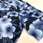 ジョージ George 半袖シャツ アロハシャツ ブルー 総柄 メンズ3XL