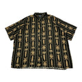 ピューリタン Puritan 半袖シャツ アロハシャツ ブラック 黒 総柄 メンズ3XL