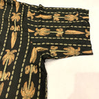 ピューリタン Puritan 半袖シャツ アロハシャツ ブラック 黒 総柄 メンズ3XL