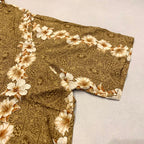 ピューリタン Puritan 半袖シャツ アロハシャツ ブラウン 茶 総柄 メンズ3XL