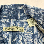 バティックベイ Batik Bay 半袖シャツ アロハシャツ ブルー 総柄 メンズXXL