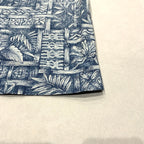 バティックベイ Batik Bay 半袖シャツ アロハシャツ ブルー 総柄 メンズXXL