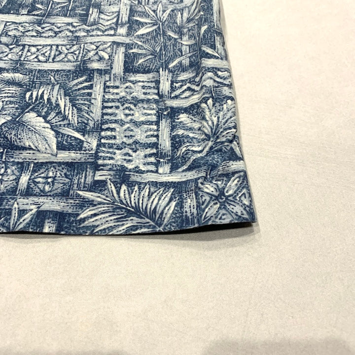 バティックベイ Batik Bay 半袖シャツ アロハシャツ ブルー 総柄 メンズXXL