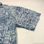 バティックベイ Batik Bay 半袖シャツ アロハシャツ ブルー 総柄 メンズXXL