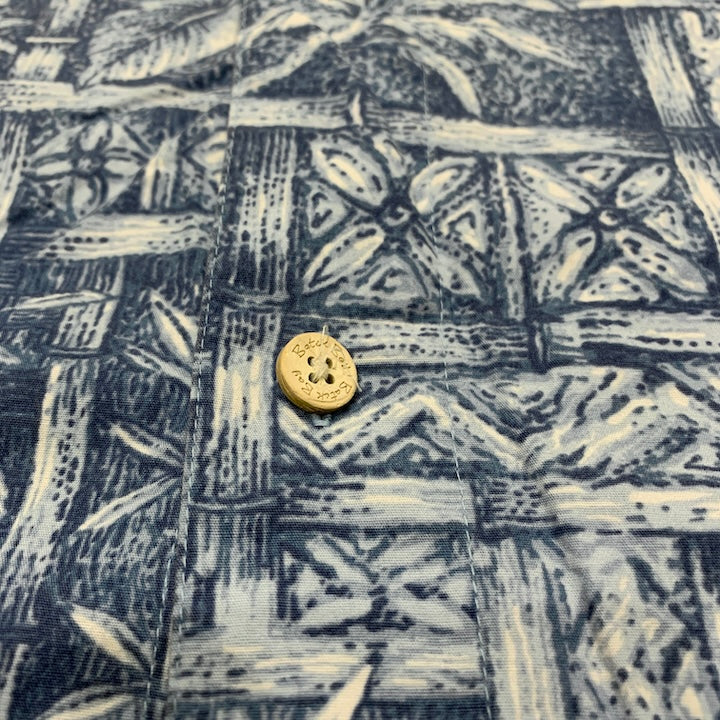 バティックベイ Batik Bay 半袖シャツ アロハシャツ ブルー 総柄 メンズXXL