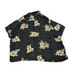 ピューリタン Puritan 半袖シャツ アロハシャツ ブラック 黒 総柄 メンズ3XL