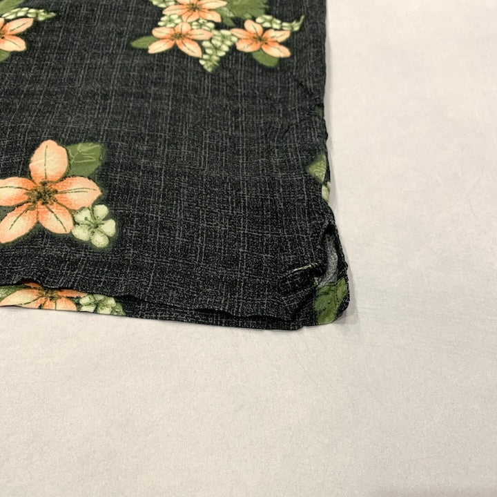 ピューリタン Puritan 半袖シャツ アロハシャツ ブラック 黒 総柄 メンズ3XL