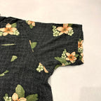 ピューリタン Puritan 半袖シャツ アロハシャツ ブラック 黒 総柄 メンズ3XL