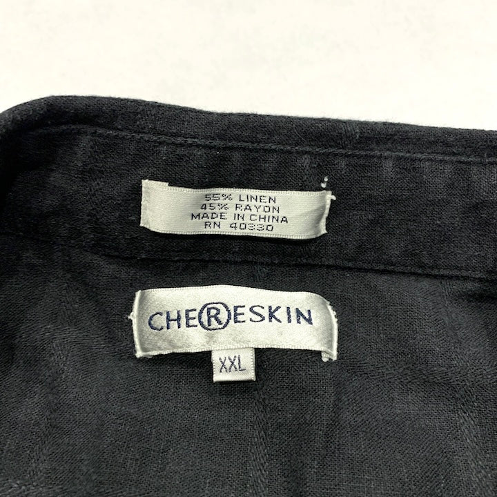 CHERESKIN 半袖シャツ ブラック 黒 オーバーサイズ メンズXXL相当