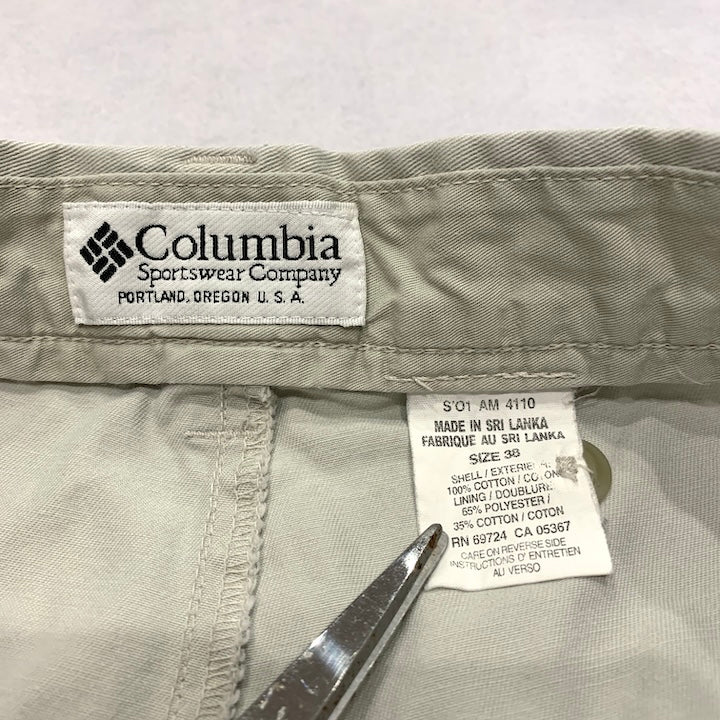 コロンビア Columbia ハーフパンツ カーゴショーツ ライトグレー メンズXL