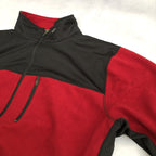 エディーバウアー Eddie Bauer フリース レッド オーバーサイズ メンズ3XL相当