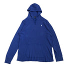 ポロラルフローレン Polo Ralph Lauren パーカー サーマル ブルー メンズ2XL
