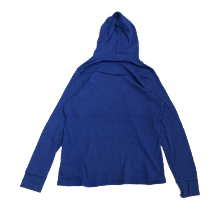 ポロラルフローレン 古着 パーカー サーマル ワッフル ブルー 2XL