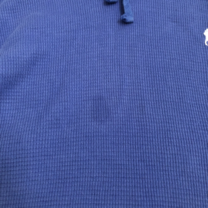 ポロラルフローレン Polo Ralph Lauren パーカー サーマル ブルー メンズ2XL