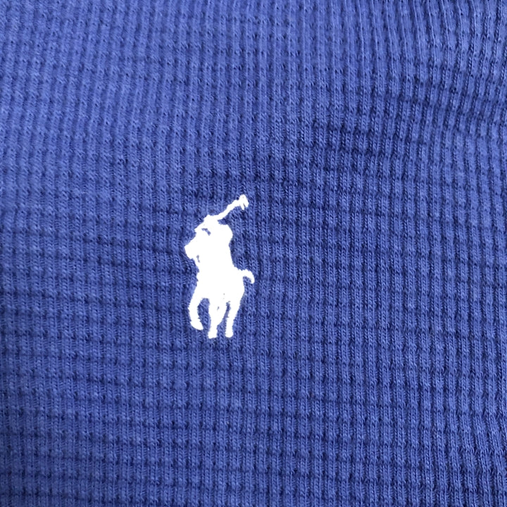 ポロラルフローレン Polo Ralph Lauren パーカー サーマル ブルー メンズ2XL