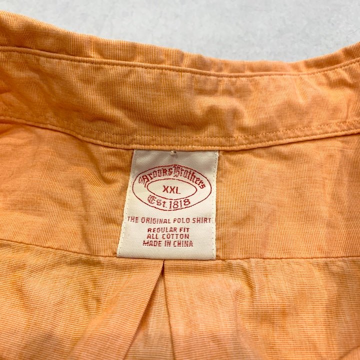 ブルックスブラザーズ Brooks Brothers 長袖シャツ オレンジ メンズXXL