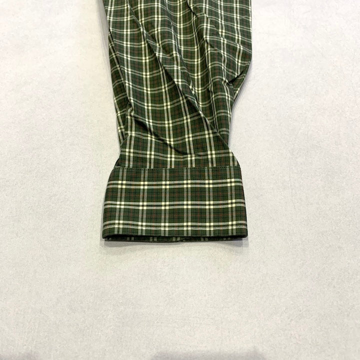 エディーバウアー 古着 長袖シャツ チェック グリーン XXL