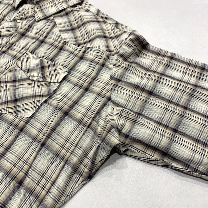 ラングラー Wrangler 長袖シャツ ウエスタンシャツ チェック メンズ3XL