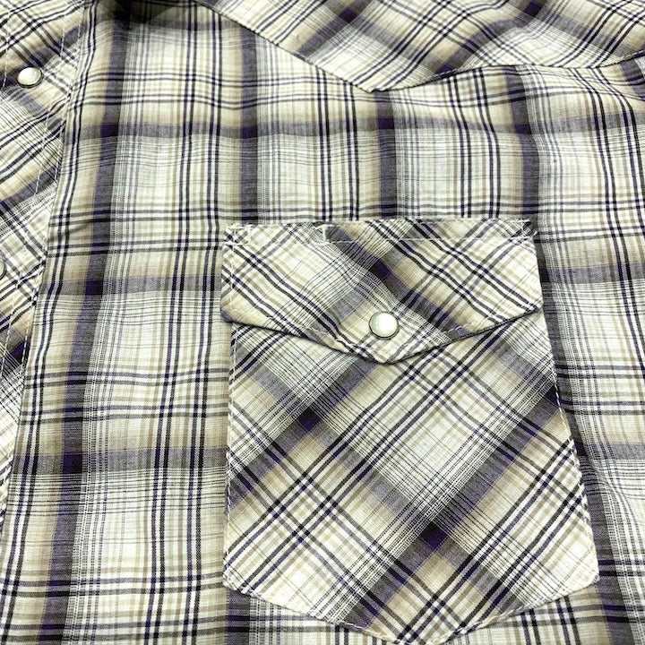 ラングラー Wrangler 長袖シャツ ウエスタンシャツ チェック メンズ3XL