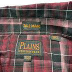 プレインズ PLAINS 長袖シャツ ウエスタンシャツ チェック メンズ3XL