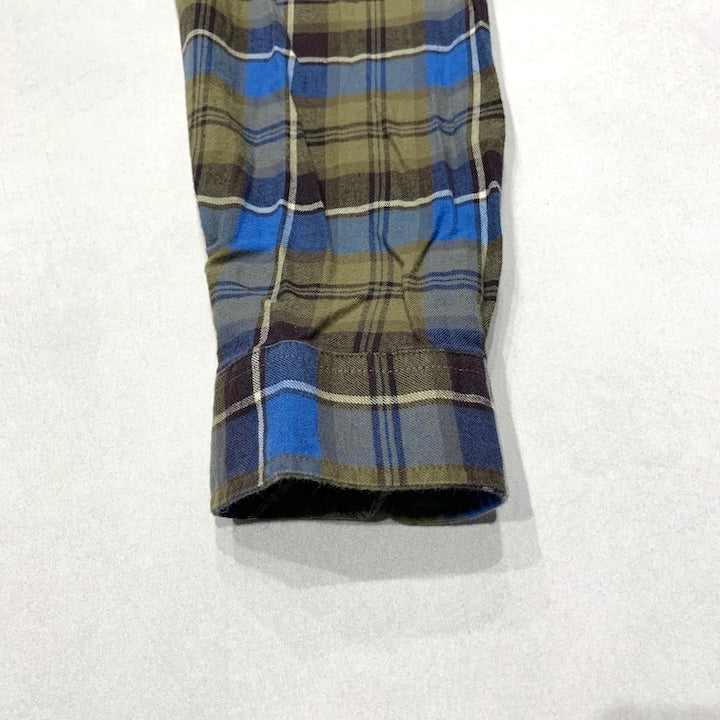 エディーバウアー Eddie Bauer 長袖シャツ チェック ブルー メンズXXL