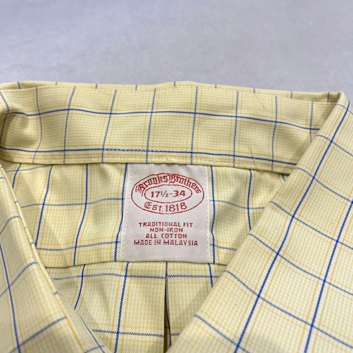 ブルックスブラザーズ Brooks Brothers 長袖シャツ イエロー メンズXXL