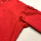 ラルフローレン Ralph Lauren 長袖シャツ 刺繍ロゴ レッド メンズXXL