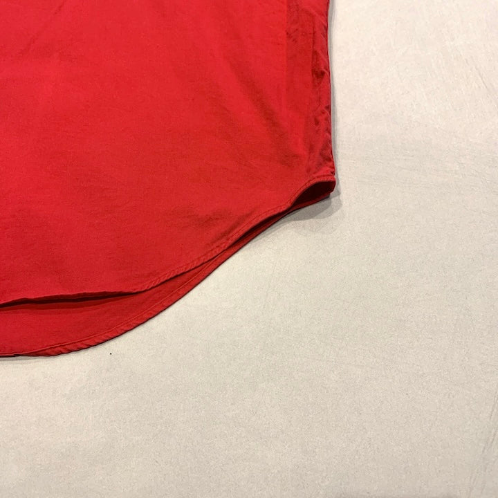 ラルフローレン Ralph Lauren 長袖シャツ 刺繍ロゴ レッド メンズXXL