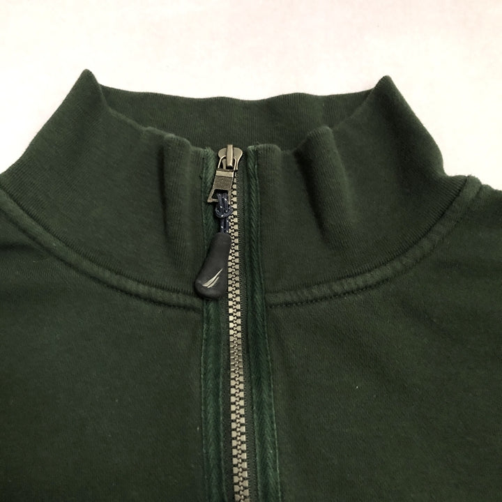 ノーティカ NAUTICA スウェット ハーフジップ グリーン メンズ2XL