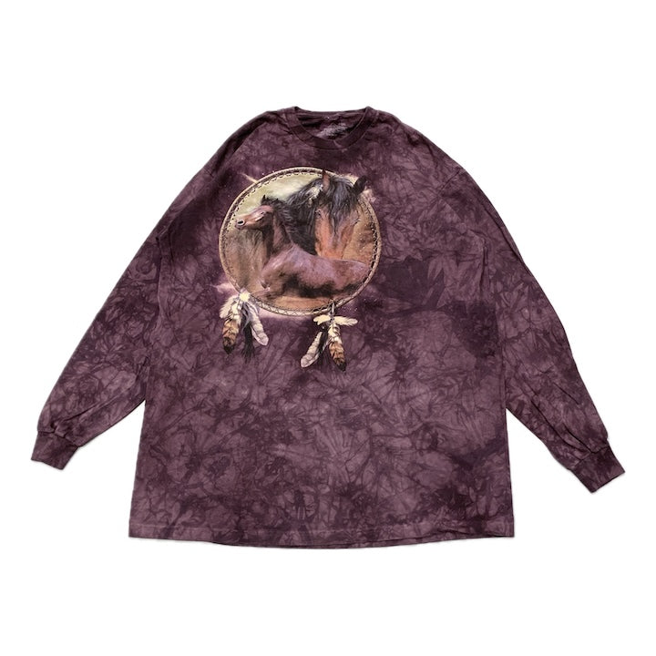 ザマウンテン 古着 ロンT アニマル パープル XXL