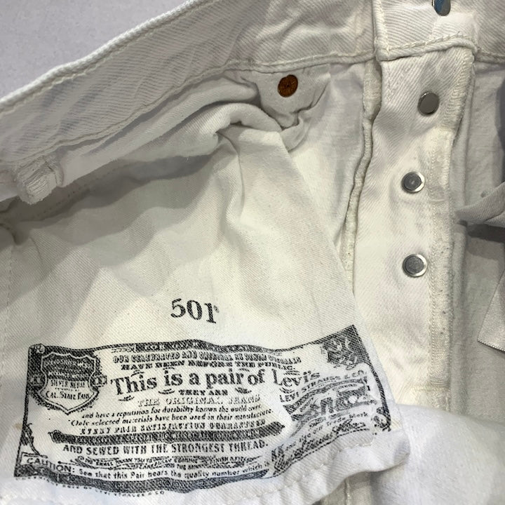 リーバイス Levi's 501 デニム ホワイト W30 L30 メンズ