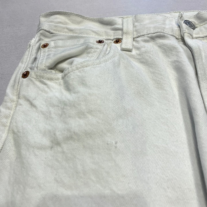 リーバイス Levi's 501 デニム ホワイト W30 L30 メンズ