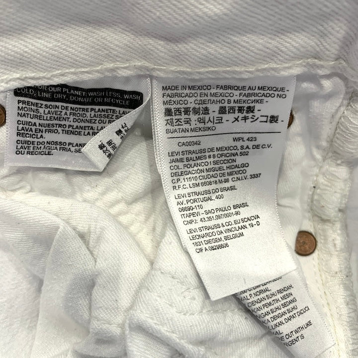 リーバイス Levi's 501 デニム ホワイト W30 L30 メンズ