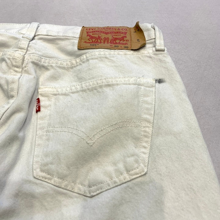 リーバイス Levi's 501 デニム ホワイト W30 L30 メンズ