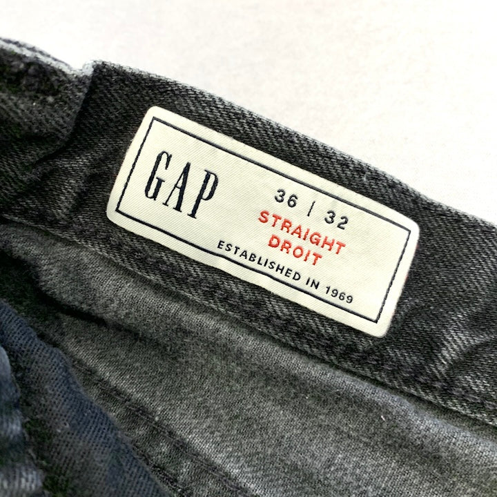 ギャップ 古着 デニム ブラック ストレート W36 L32