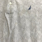 ノーティカ NAUTICA 半袖ポロシャツ 刺繍ロゴ グレー メンズ2XL