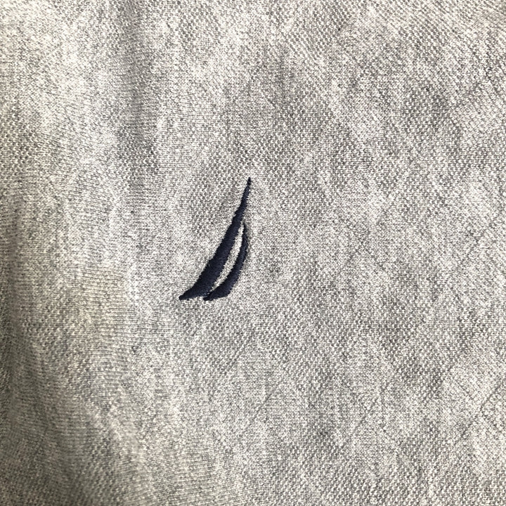 ノーティカ NAUTICA 半袖ポロシャツ 刺繍ロゴ グレー メンズ2XL